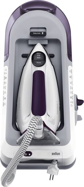 Braun Domestic Home Dampfbügelstation IS 7266 VI Weiss-Violett