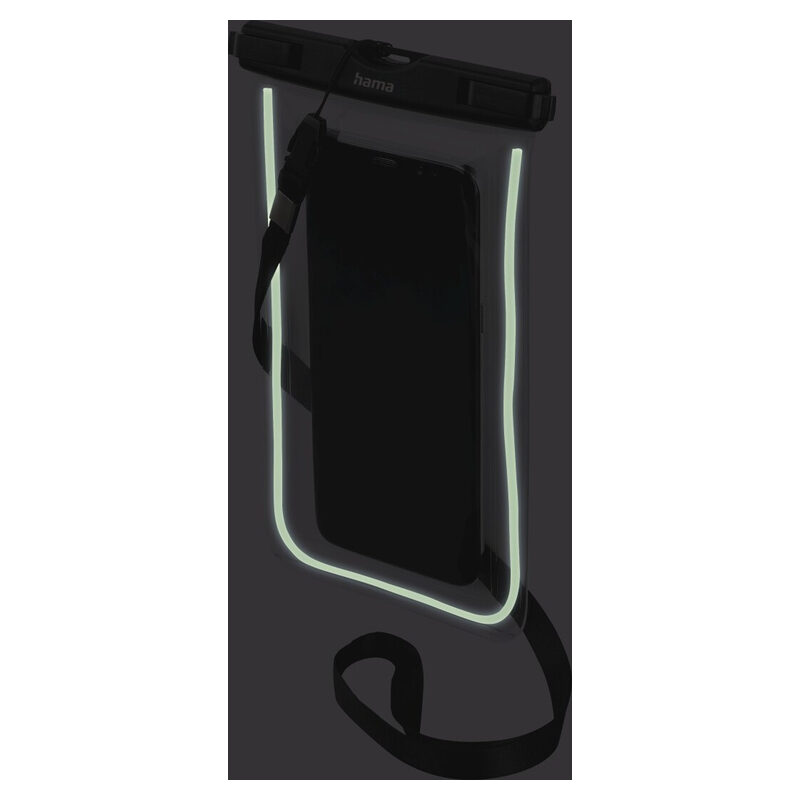 Hama Wasserdichte Handyhülle Finest Sports für Smartphones bis 15,8 x 8 cm, Größe XXL, Schwarz / Weiss
