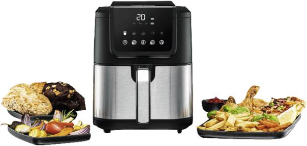 Rommelsbacher Heißluft-Fritteuse FRH 1500 XL Schwarz-Edelstahl