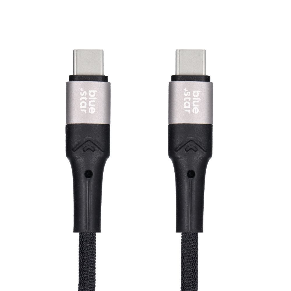 BlueStar geflochtenes Kabel mit USB C auf USB C 3A 60W Stecker 2m