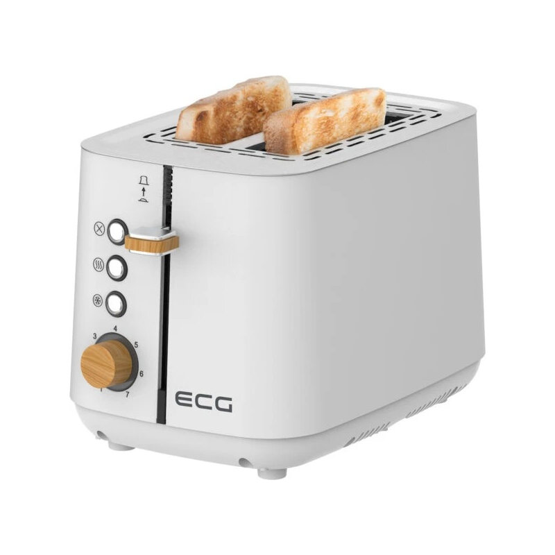 ECG ST 2768 Timber, Toaster mit 2 Fächer, weiss