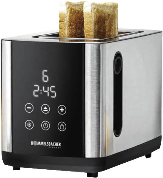 Rommelsbacher 2-Scheiben-Toaster TO 850 Edelstahl-Schwarz