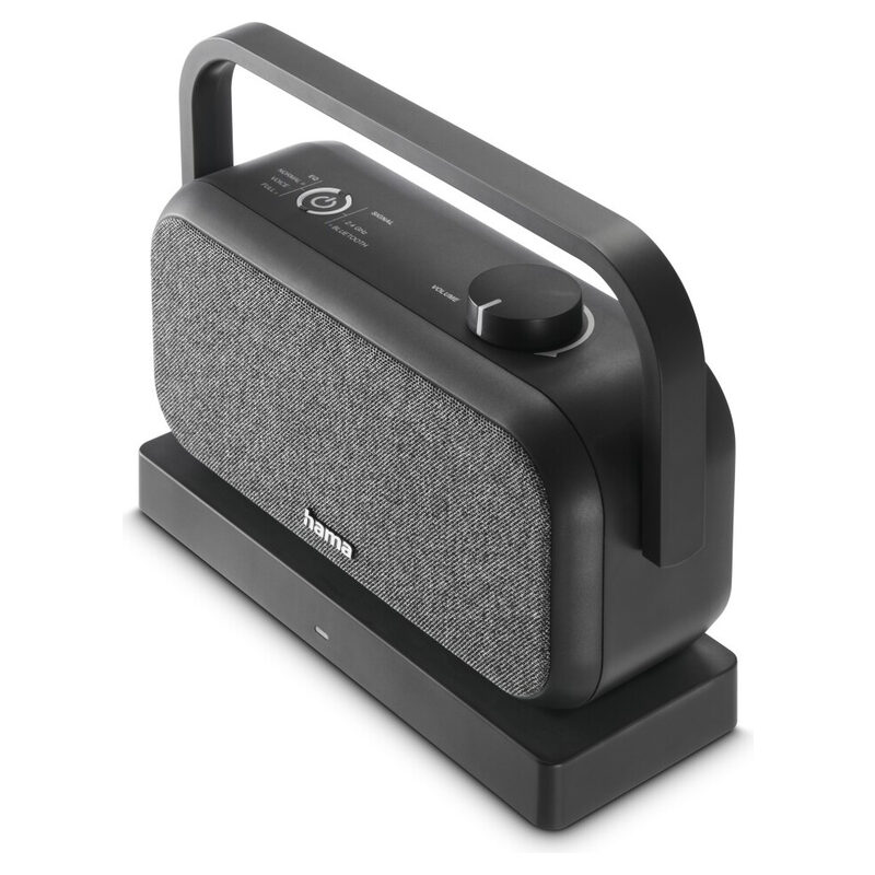 HAMA Lautsprecher für Fernseher,2.4 GHz-Station + Bluetooth®, tragbar, stereo, Schwarz