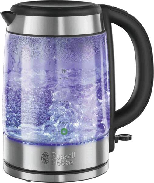 Russell Hobbs Wasserkocher Clarity Glas-Wasserkocher Edelstahl-Glas