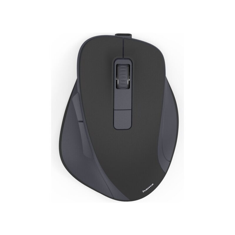 Hama Optische 6-Tasten-Funkmaus, ergonomisch, WM-500, Akkubetrieb, Schwarz