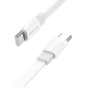 Borofone BX89 USB-C zu USB-C Kabel 60W 1 Meter weiss-grau