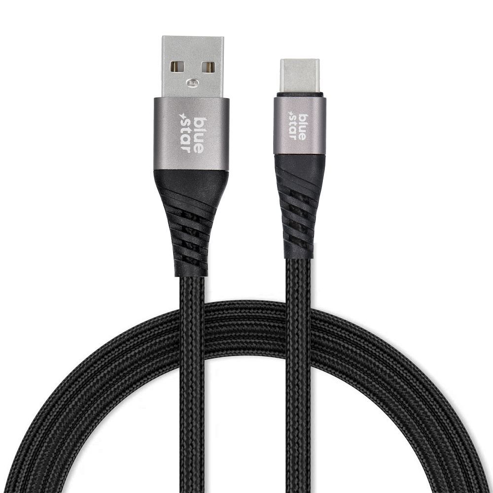 BlueStar geflochtenes Kabel mit USB A auf USB C 3A Stecker