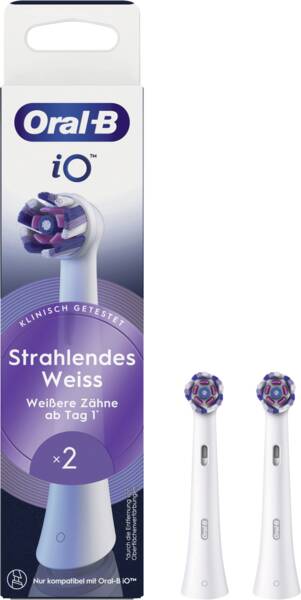 Oral-B Aufsteckbürste für Zahnbürsten iO Radiant White 2er Weiss