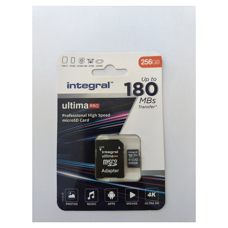 Integral SDXC Micro 256GB U3 CL10 V30 
