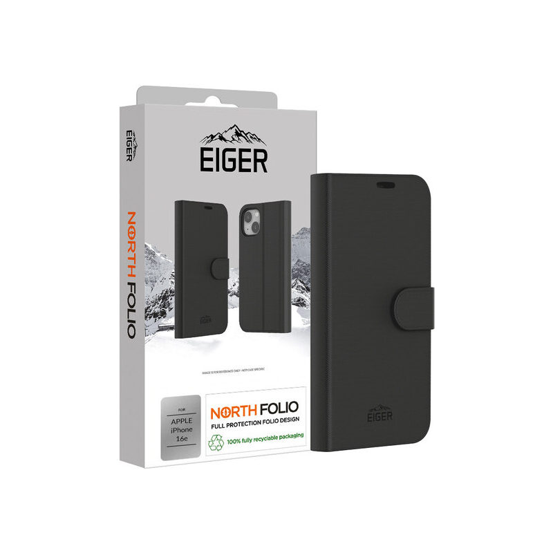 Eiger North FolioCase iPhone 16e schwarz