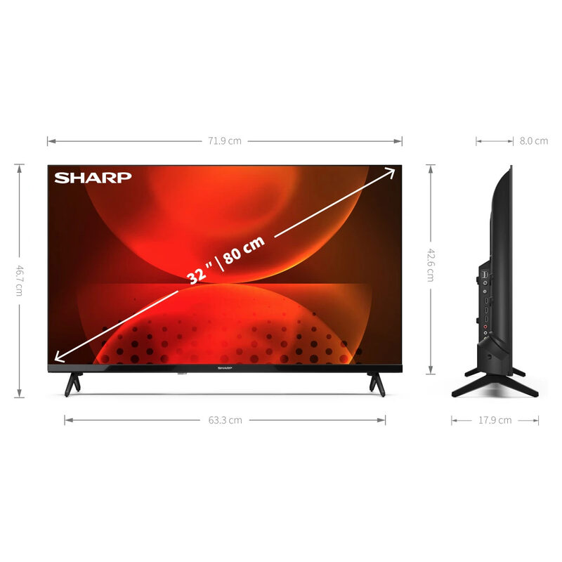 Sharp 32 Zoll FH2 HD LED TV schwarz