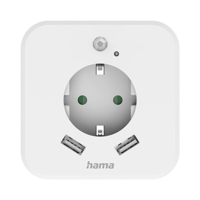 Hama LED-Nachtlicht / Orentierungslicht mit Steckdose, Weiss