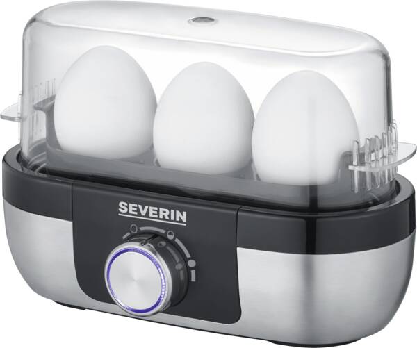 Severin Eierkocher EK 3163 Edelstahl-Schwarz