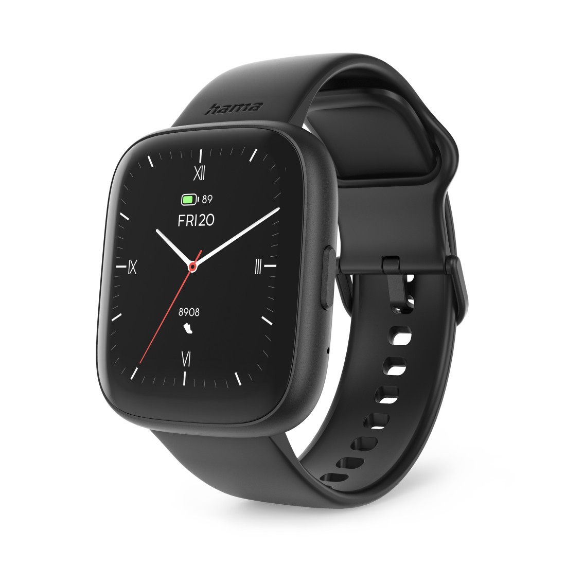 Hama Smartwatch "4000", Telefonfunktion, Schlafüberwachung, IP68, 46 mm, Schwarz