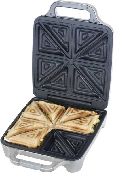 Cloer Sandwichmaker 6269 4er XXL Silber