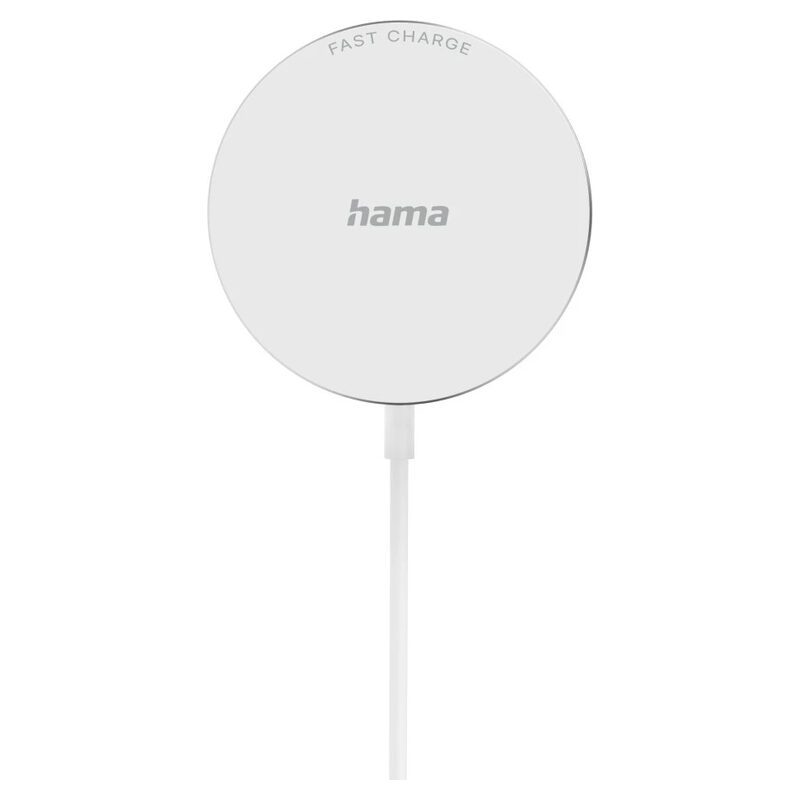 Hama Wireless Charger MagCharge FC15 für iPhones der Serien 12 bis 16, 15W, Weiss