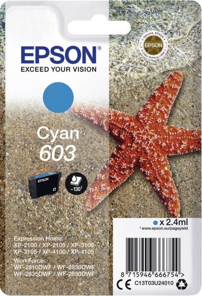 Epson Tintenpatrone 603 Cyan