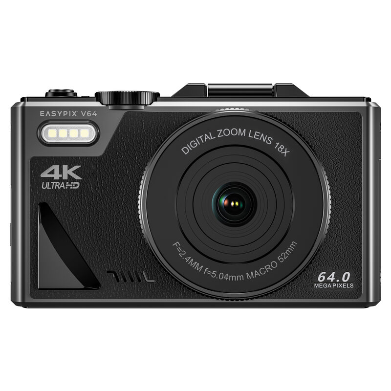 Easypix Digitalkamera V64 FLIP mit Klappbildschirm, Schwarz