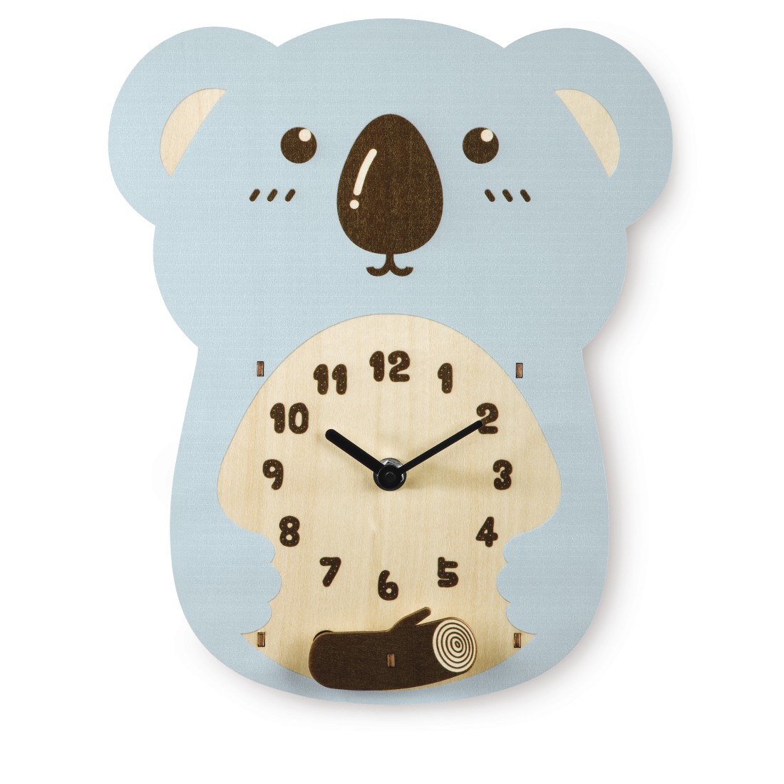 Hama Kinder-Wanduhr "Koala", geräuscharm, Holz