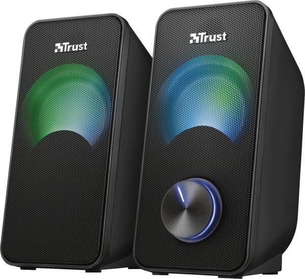 Trust PC-Lautsprechersystem Arys Compact RGB 2.0 Speaker Set Schwarz