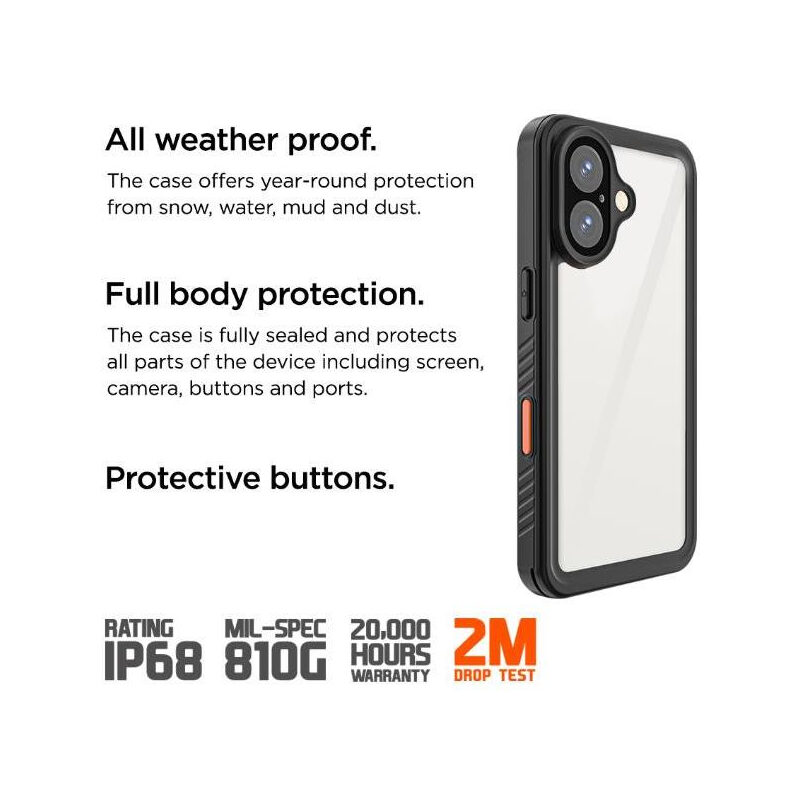 Eiger Avalanche Case schwarz für Apple iPhone 16 Plus