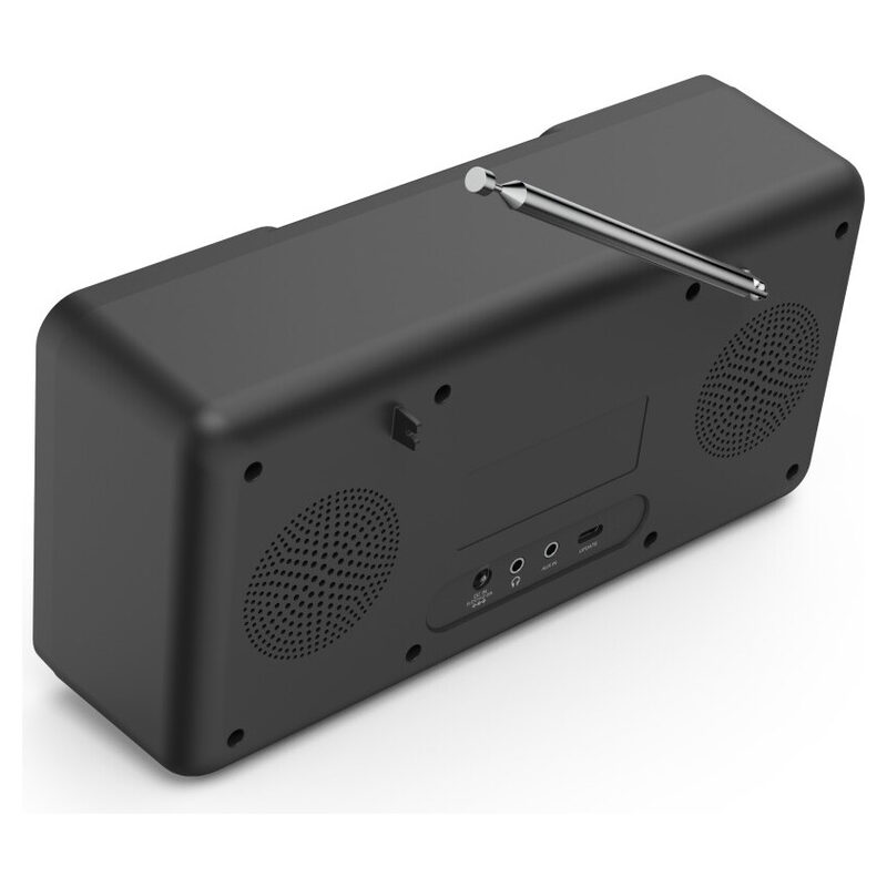 HAMA Digitalradio DIR10, Radiowecker, FM/DAB/DAB+/Internetradio/Bluetooth/RX App, Schwarz