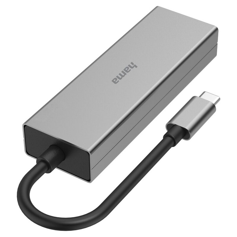 Hama USB-3.2-Type-C-Hub 1:4, 2x USB-A, 2x USB-C, Silber