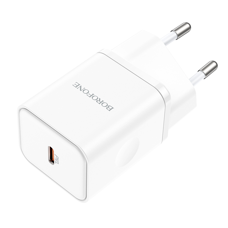 Borofone Wall charger BN6 Field - Type C - QC 3.0 PD 20W white
