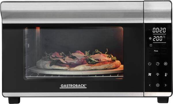 Gastroback Maxi-Ofen 42814 Design Bistro Ofen Bake & Grill Edelstahl-Schwarz