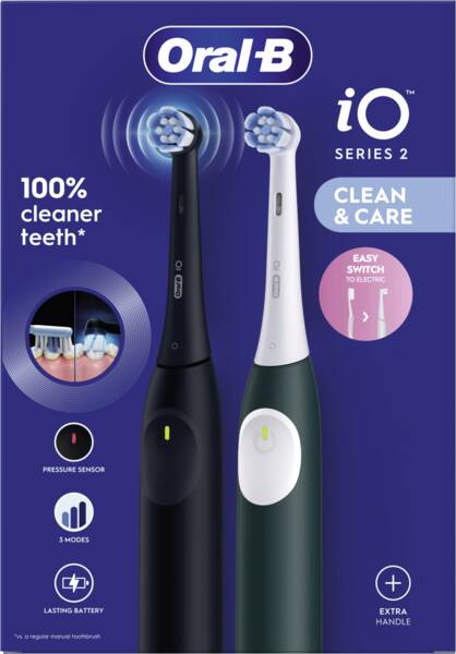 Oral-B Elektrische Zahnbürste 2 iO mit 2. Handstück Night Black