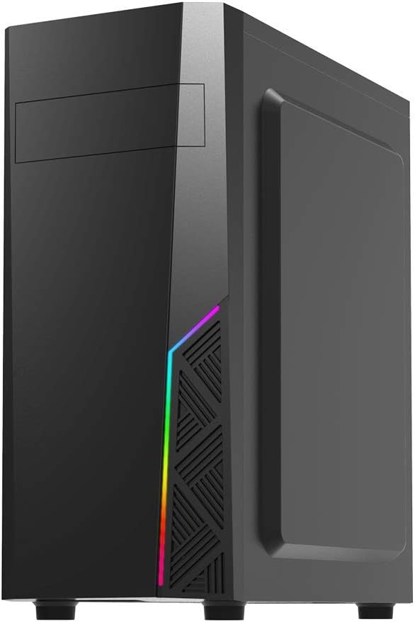 Zalman T8 PC Mid Tower Case, ATX RGB Gehäuse PC Gaming mit Lüfter, Schwarz