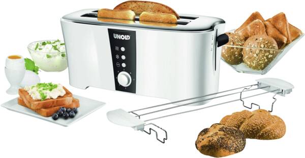 Unold Doppellangschlitz-Toaster 38020 Toaster Design Dual Weiss-Schwarz