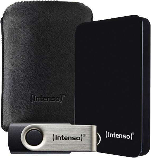 Intenso Festplatte Memory Drive 1TB USB 3.0 + 64GB USB Stick Schwarz