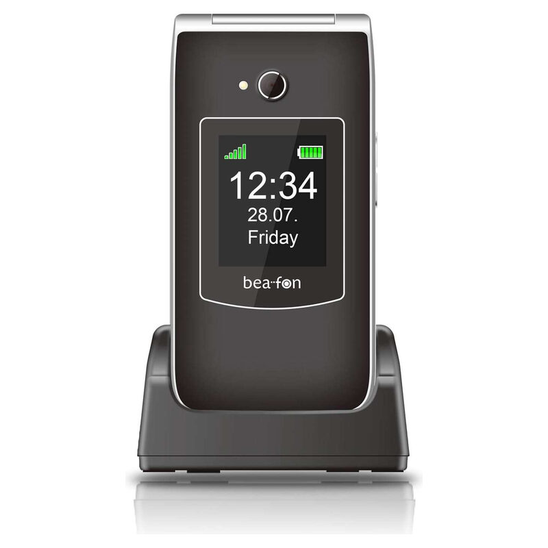 Beafon SL645 LTE inkl. Ladeschale, schwarz/silber