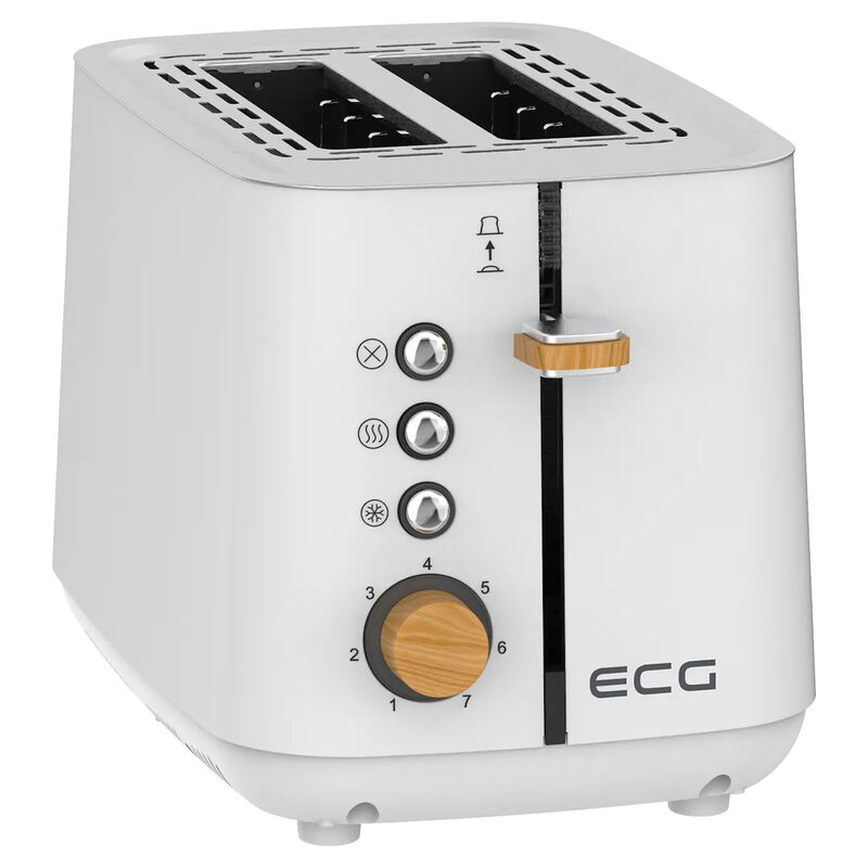 ECG ST 2768 Timber, Toaster mit 2 Fächer, weiss