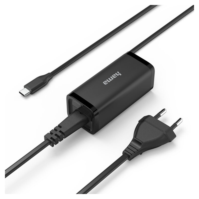 HAMA Universal-Notebook-Netzteil, USB-C, 20V/65W, schwarz