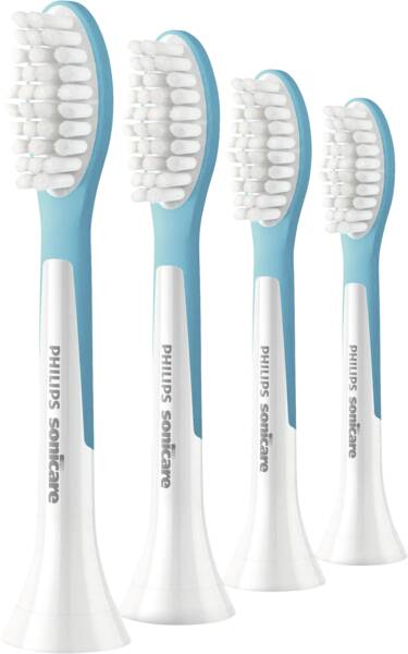 Philips PH Aufsteckbürste für Zahnbürsten HX6044/90 For Kids 4er Pack Weiss-Aqua