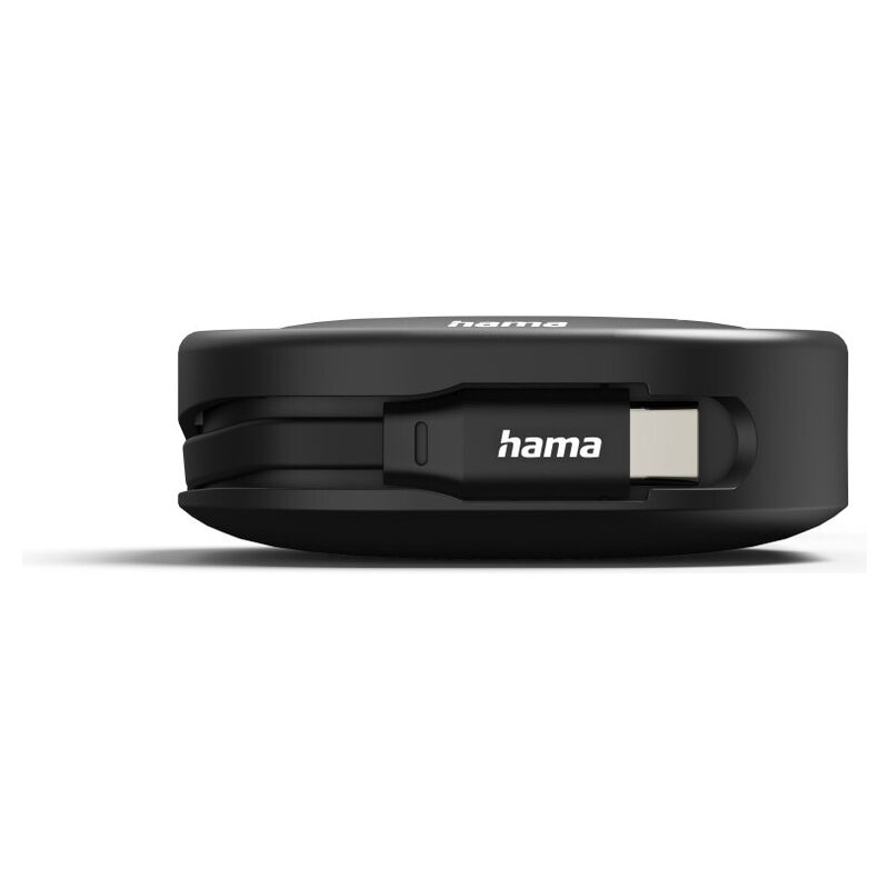 Hama Ladekabel/Datenkabel, ausziehbar, USB-C auf USB-C, USB 2.0, 480 Mbit/s,60W, 1m, Schwarz