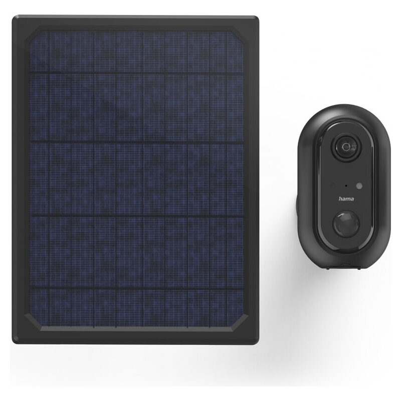 Hama WLAN-Kamera Outdoor, Solar mit Bewegungsmelder, 1080p, mit App, Schwarz