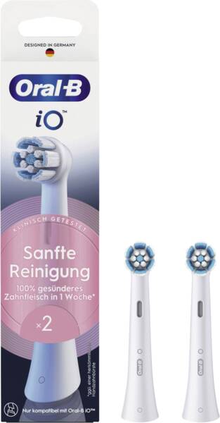 Oral-B Aufsteckbürste für Zahnbürsten iO Sanfte Reinigung 2er Weiss