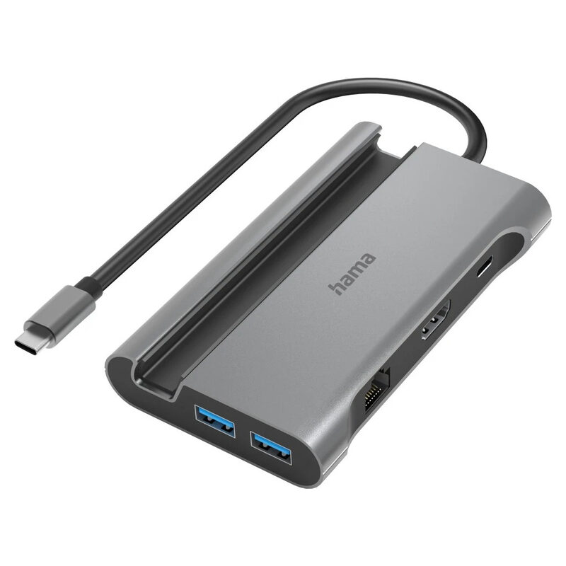 Hama 7in1-USB-C HUB Multiport Adapt (grau) 