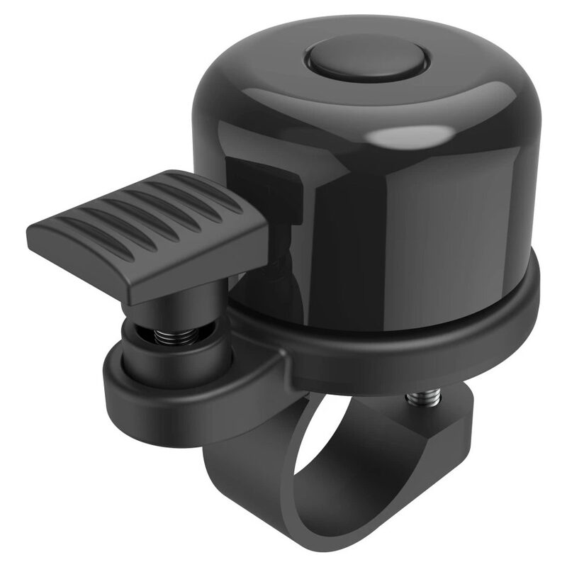Hama Fahrradklingel AirBell mit AirTag-Halter, Schwarz