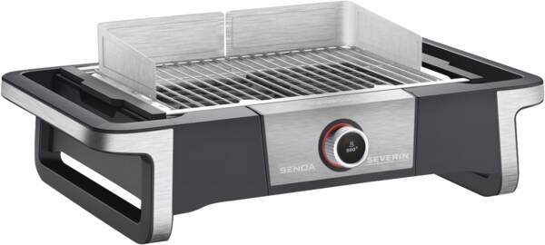 Severin Barbecue-Elektrogrill PG 8114 Schwarz-Silber