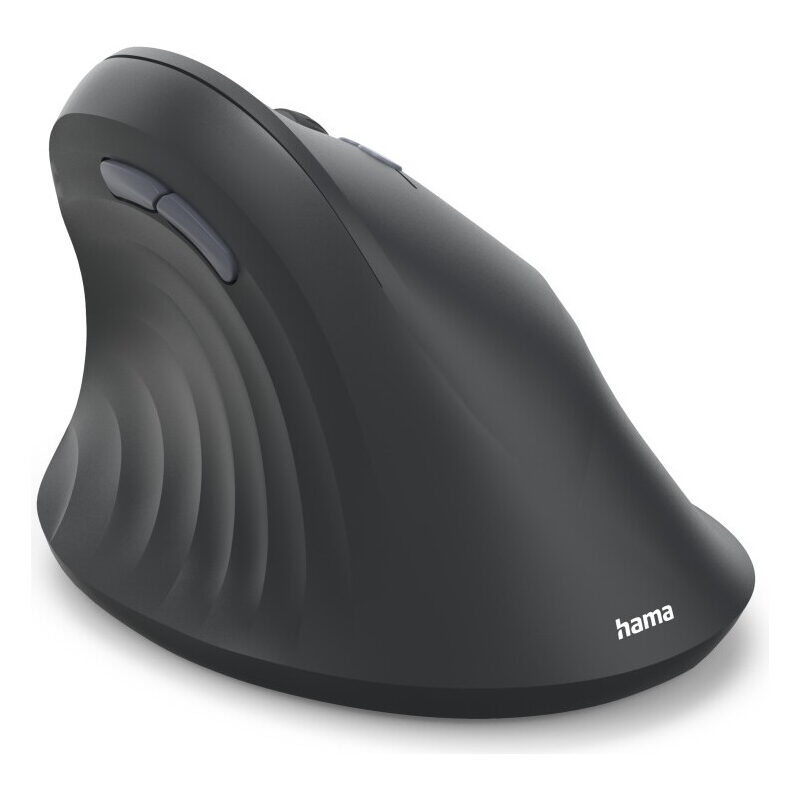 HAMA Vertikale, ergonomische 7-Tasten-Funkmaus EWM-500R, Schwarz