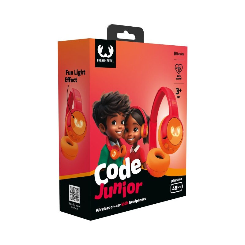 Fresh´n Rebel BT-Kinderkopfhörer Code J rt (rot / orange)