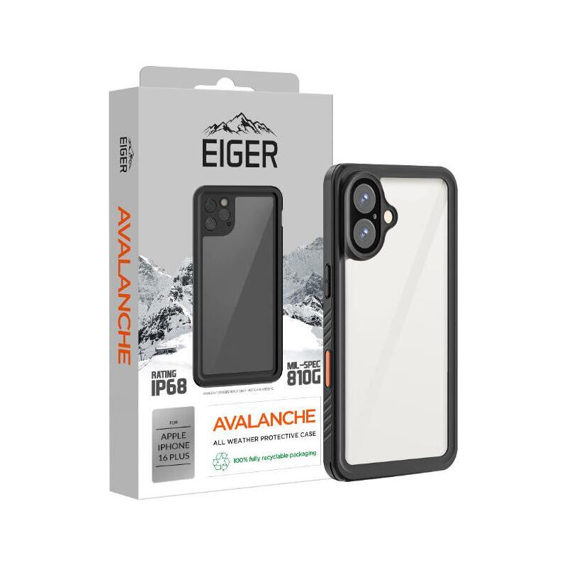 Eiger Avalanche Case schwarz für Apple iPhone 16 Plus