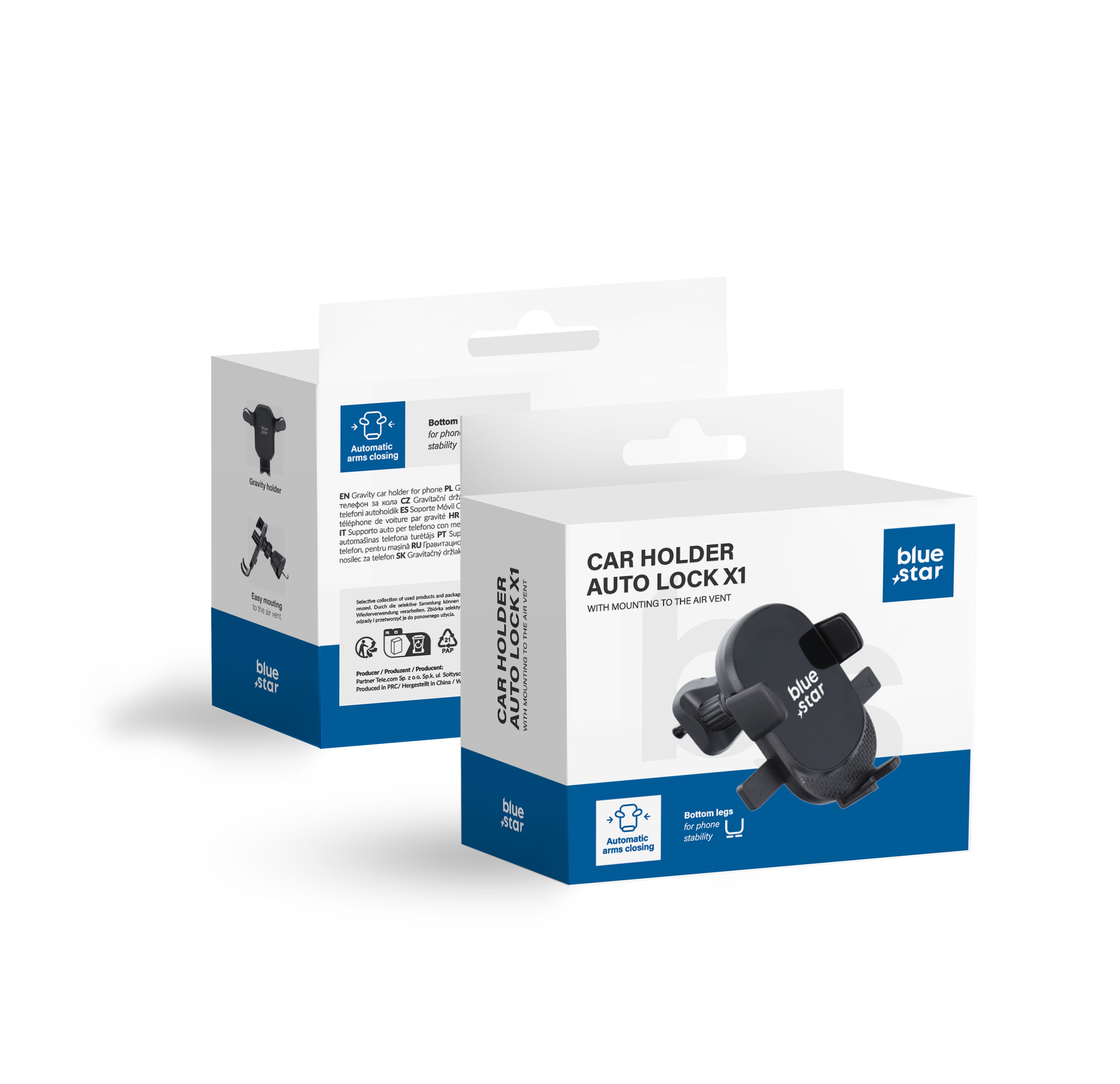 BLUE STAR AUTO LOCK X1 Autohalter für Kühlergrill schwarz