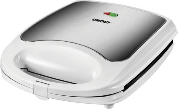 Unold Sandwichmaker 48480 Sandwich Toaster Quadro Weiss-Edelstahl