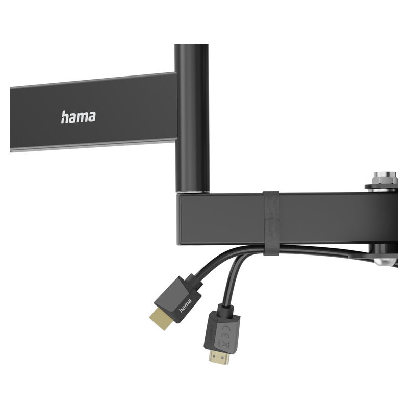 Hama TV-Wandhalterung, Fullmotion, 191cm (75), VESA 100x100 bis 400x400, 2 Schwenkarme, max. 40kg, Schwarz