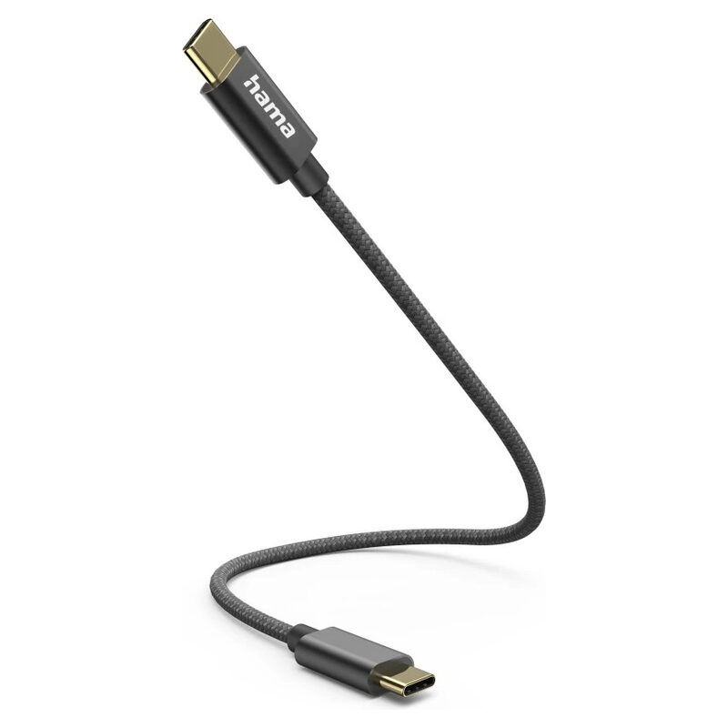 Hama USB-C Kabel 0.2m schwarz